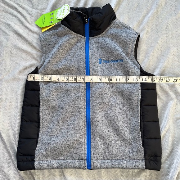 NWT Free Country Hybrid Boy’s Grey Vest Size 7/8 - Picture 5 of 6